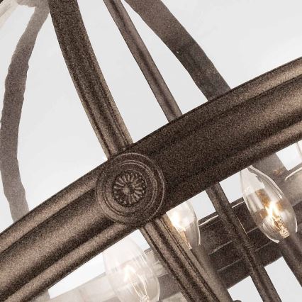 Feiss - Κρεμαστό φωτιστικό οροφής ADAMS 4xE14/60W/230V μπρονζέ