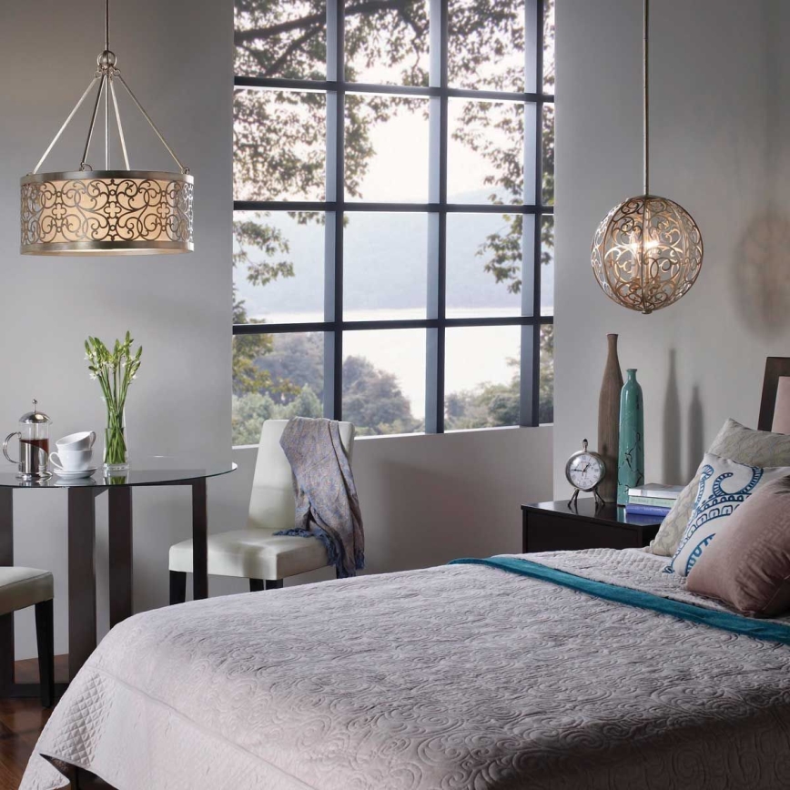 Feiss - Πολυέλαιος σε ράβδο ARABESQUE 4xE27/60W/230V χρυσός