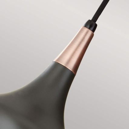 Feiss - Κρεμαστό φωτιστικό σε καλώδιο BESO 1xE27/60W/230V Ø 17,9 εκ. μαύρο/χάλκινο