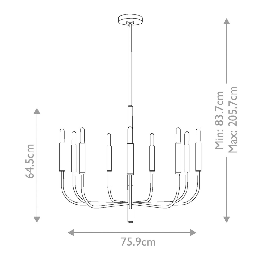 Feiss - Κρεμαστό φωτιστικό BRIANNA 9xE14/60W/230V