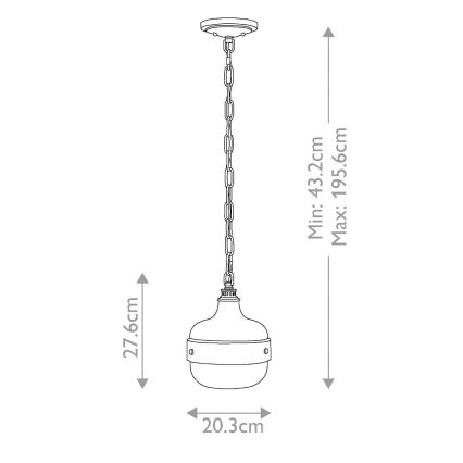 Feiss - Κρεμαστό φωτιστικό οροφής CADENCE 1xE27/75W/230V