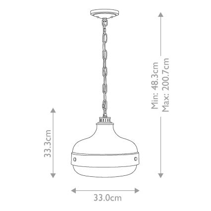 Feiss - Κρεμαστό φωτιστικό οροφής CADENCE 2xE27/75W/230V