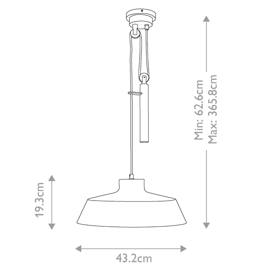 Feiss - Κρεμαστό φωτιστικό οροφής CANDOR 1xE27/60W/230V