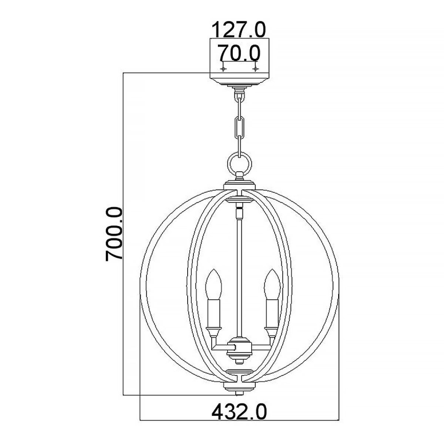 Feiss - Κρεμαστό φωτιστικό οροφής CORINNE 3xE14/60W/230V