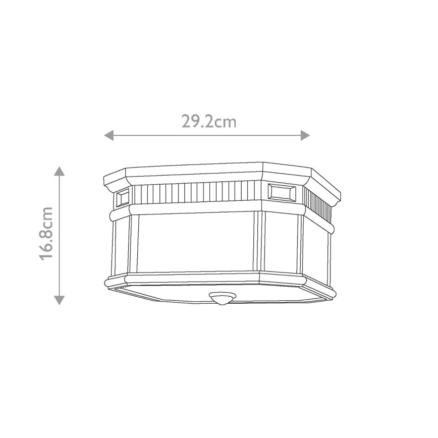 Feiss - Φωτιστικό οροφής εξωτερικού χώρου COTSWOLD LANE 2xE27/60W/230V IP44
