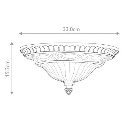 Feiss - Φωτιστικό οροφής DRAWING ROOM 2xE27/60W/230V