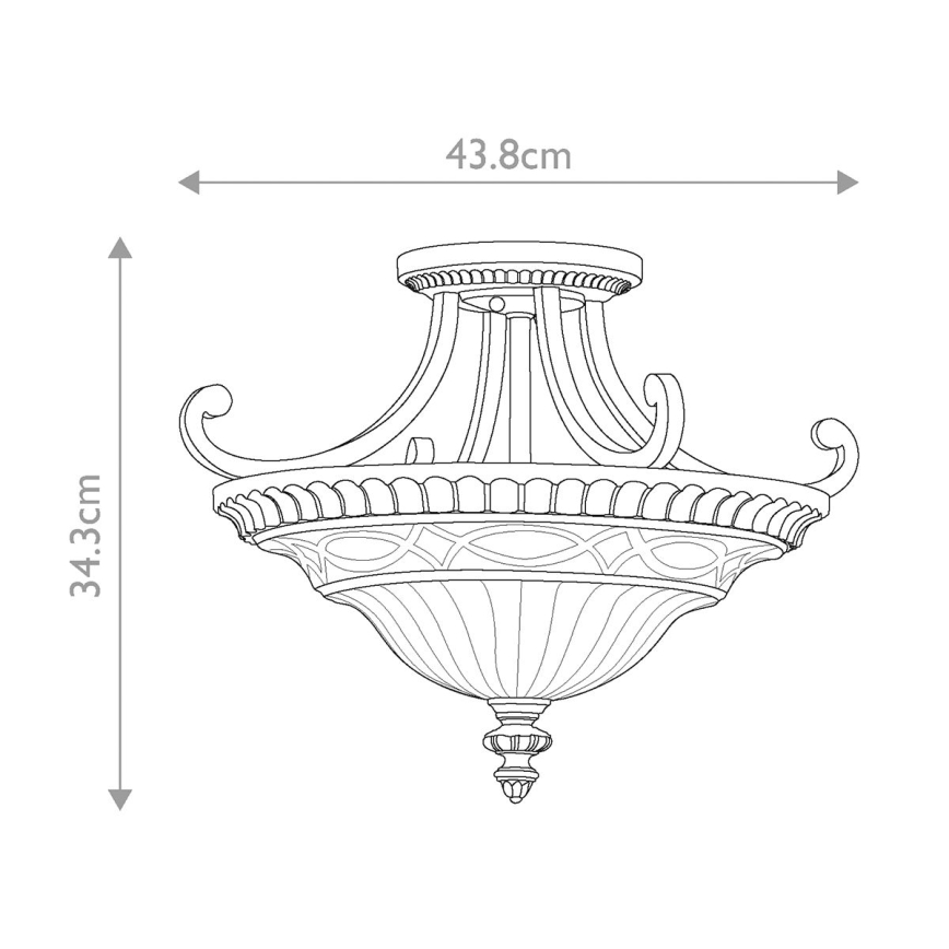 Feiss - Πλαφονιέρα οροφής DRAWING ROOM 2xE27/60W/230V