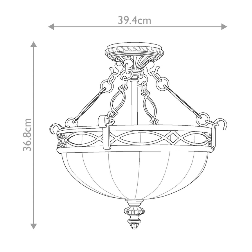 Feiss - Πλαφονιέρα οροφής DRAWING ROOM 2xE27/60W/230V