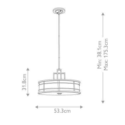 Feiss - Κρεμαστό φωτιστικό οροφής FUSION 3xE27/60W/230V