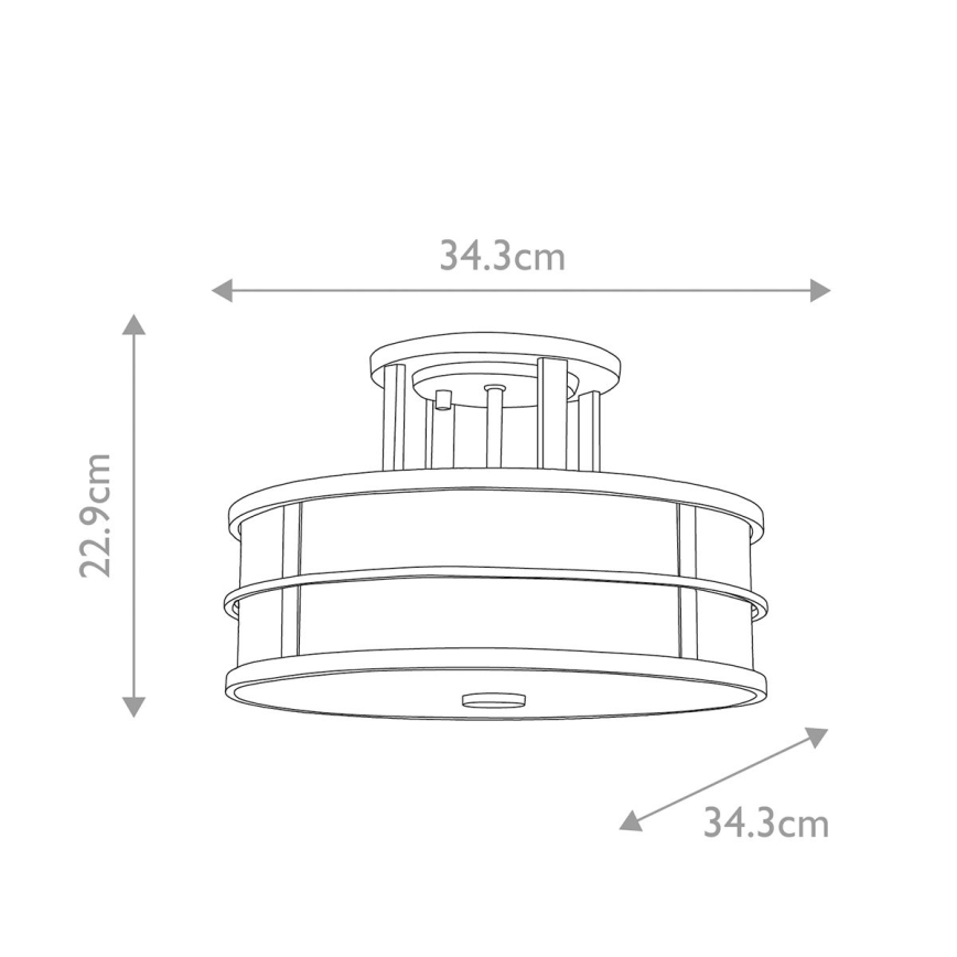 Feiss - Πλαφονιέρα οροφής FUSION 3xE27/40W/230V