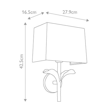 Feiss - Φωτιστικό τοίχου GEORGIA 1xE27/60W/230V