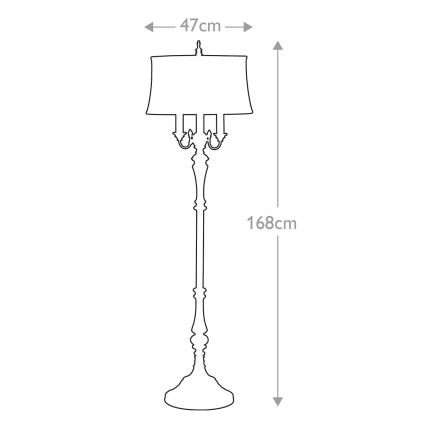 Feiss - Επιδαπέδιο φωτιστικό GIBSON 4xE27/60W/230V