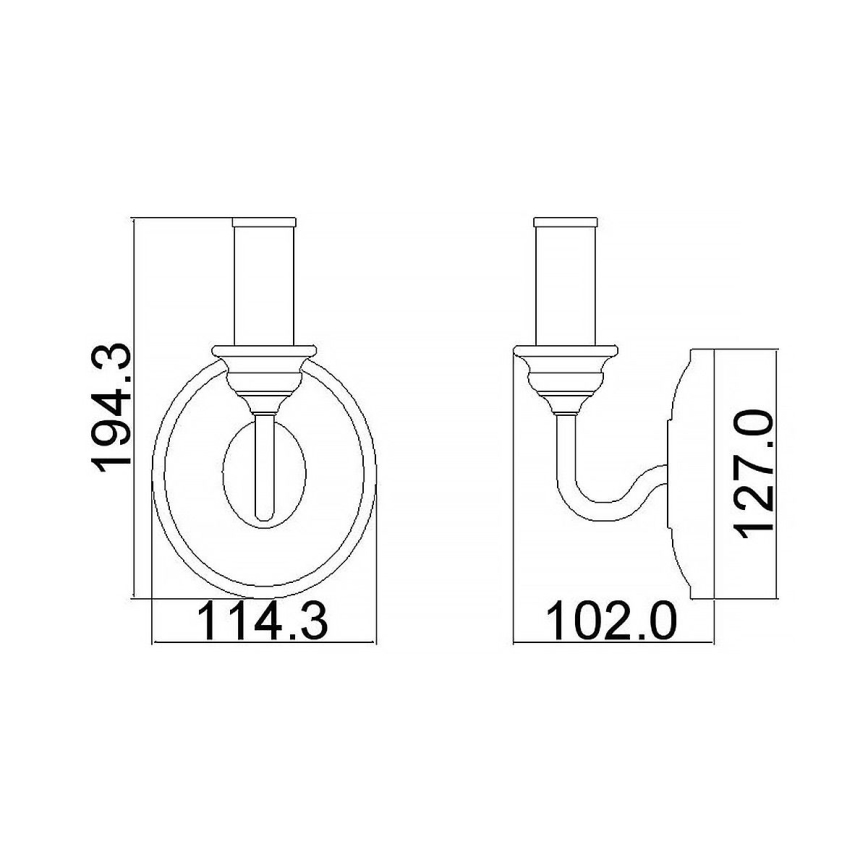 Feiss - Επιτοίχιο φωτιστικό HARTSVILLE 1xE14/40W/230V μπεζ/καφέ