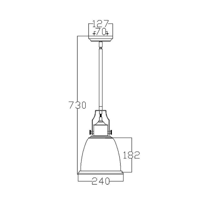 Feiss - Κρεμαστό φωτιστικό HOBSON 1xE27/60W/230V μπρονζέ