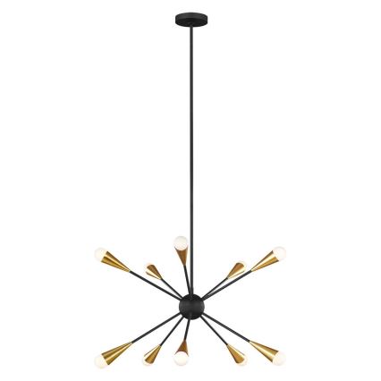 Feiss - Κρεμαστό φωτιστικό οροφής LED JAX 10xG9/3W/230V μαύρο/χρυσό