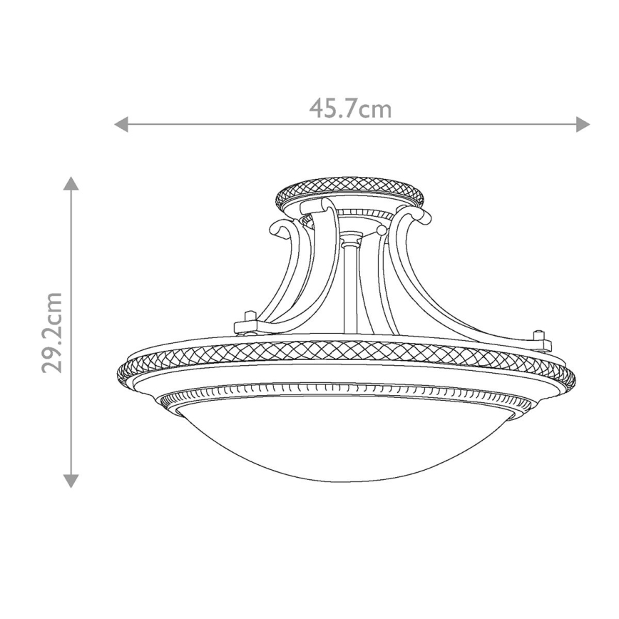 Feiss - Πλαφονιέρα οροφής KELHAM HALL 2xE27/60W/230V