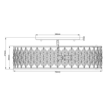 Feiss - Φωτιστικό οροφής LUCIA 6xE27/60W/230V