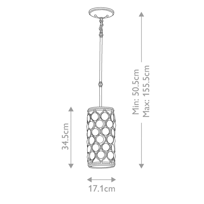 Feiss - Κρεμαστό φωτιστικό LUCIA 1xE27/60W/230V