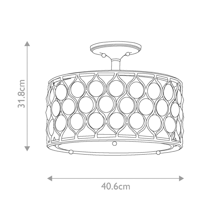 Feiss - Πλαφονιέρα οροφής LUCIA 3xE27/60W/230V