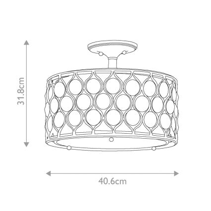Feiss - Πλαφονιέρα οροφής LUCIA 3xE27/60W/230V