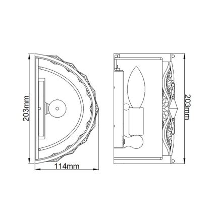 Feiss - Φωτιστικό τοίχου LUCIA 1xE14/40W/230V