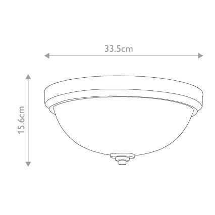 Feiss - Φωτιστικό οροφής μπάνιου MALIBU 2xE27/60W/230V IP44