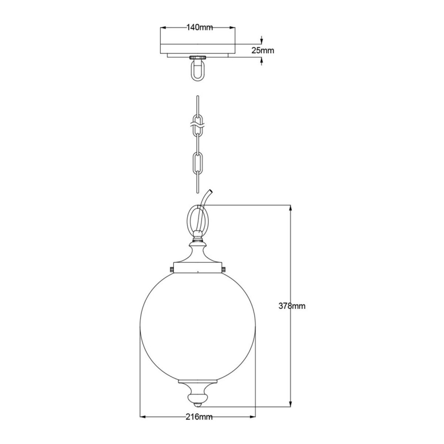 Feiss - Κρεμαστό φωτιστικό οροφής PARKMAN 1xE27/60W/230V