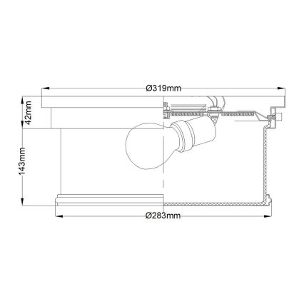 Feiss - Φωτιστικό οροφής για μπάνιο PAYNE 2xE27/60W/230V IP44 ματ χρώμιο