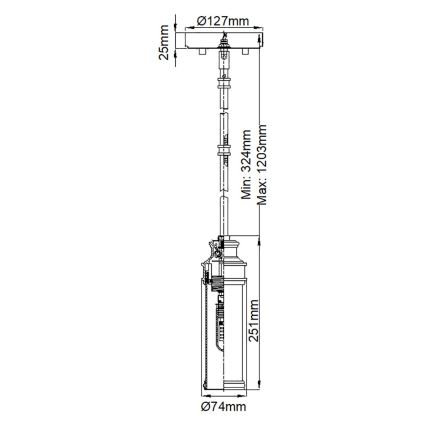 Feiss - LED κρεμαστό φωτιστικό μπάνιου PAYNE 1xG9/3W/230V IP44