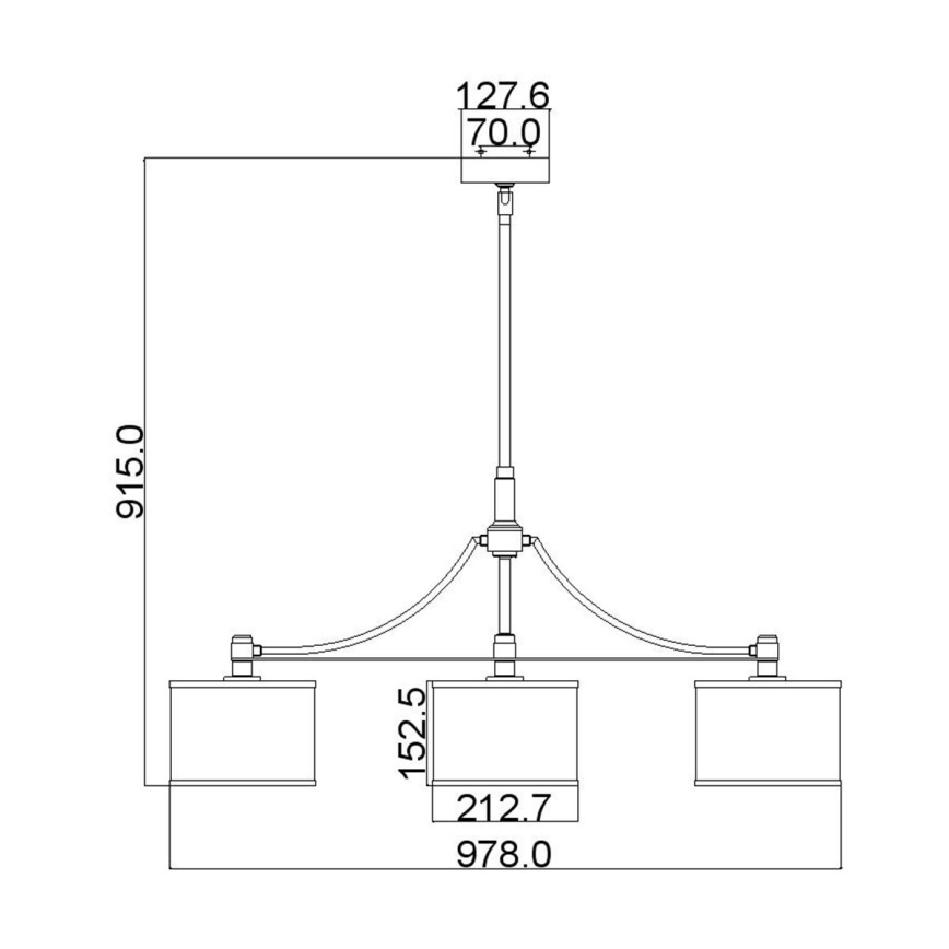 Feiss - Κρεμαστό φωτιστικό PROSPECT PARK 3xE27/60W/230V