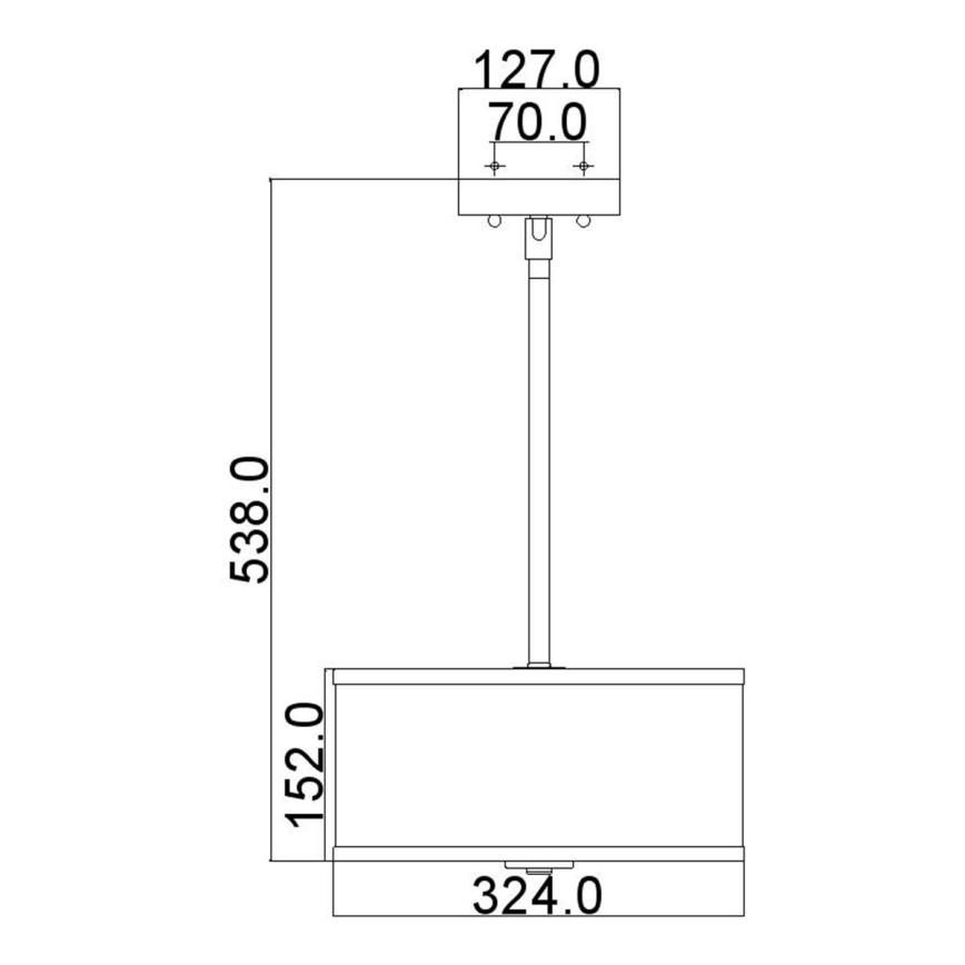 Feiss - Πλαφονιέρα οροφής PROSPECT PARK 2xE27/60W/230V