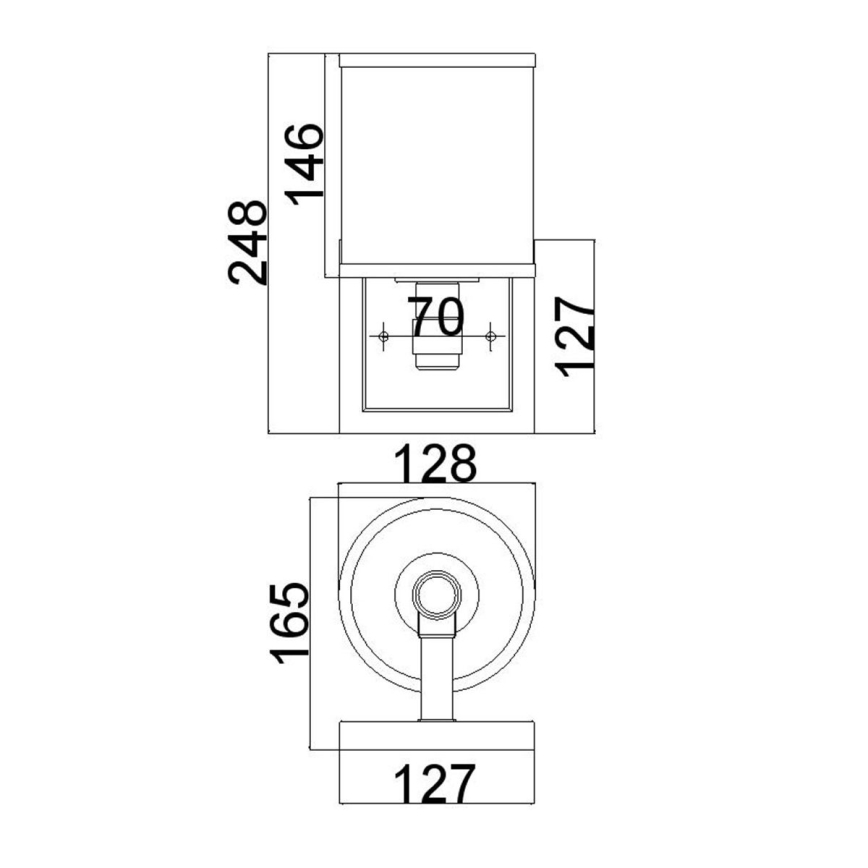 Feiss - Φωτιστικό τοίχου PROSPECT PARK 1xE27/60W/230V γυαλιστερό χρώμιο