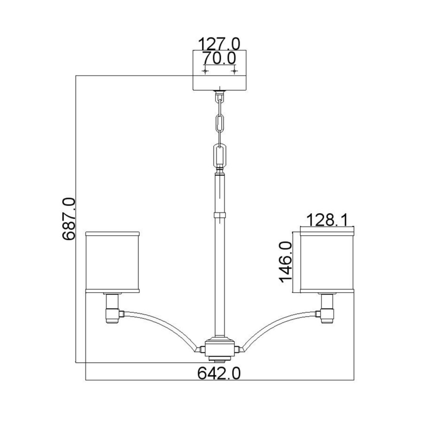 Feiss - Κρεμαστό φωτιστικό οροφής PROSPECT PARK 5xE27/60W/230V