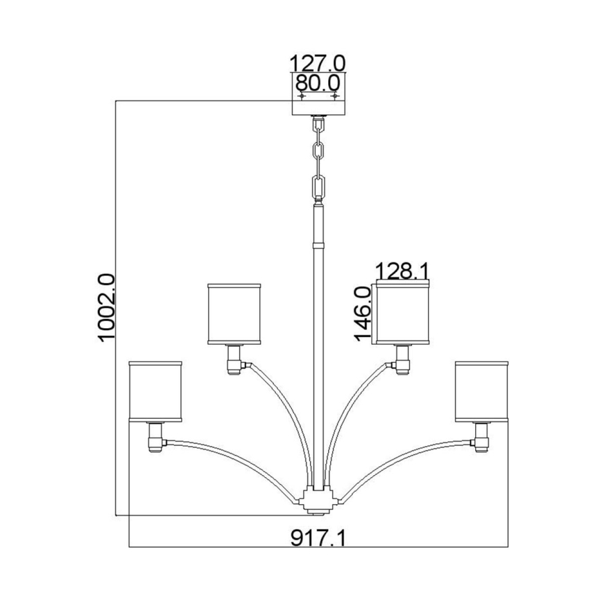 Feiss - Κρεμαστό φωτιστικό οροφής PROSPECT PARK 9xE27/60W/230V