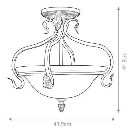 Feiss - Πλαφονιέρα οροφής SONOMA VALLEY 3xE27/60W/230V