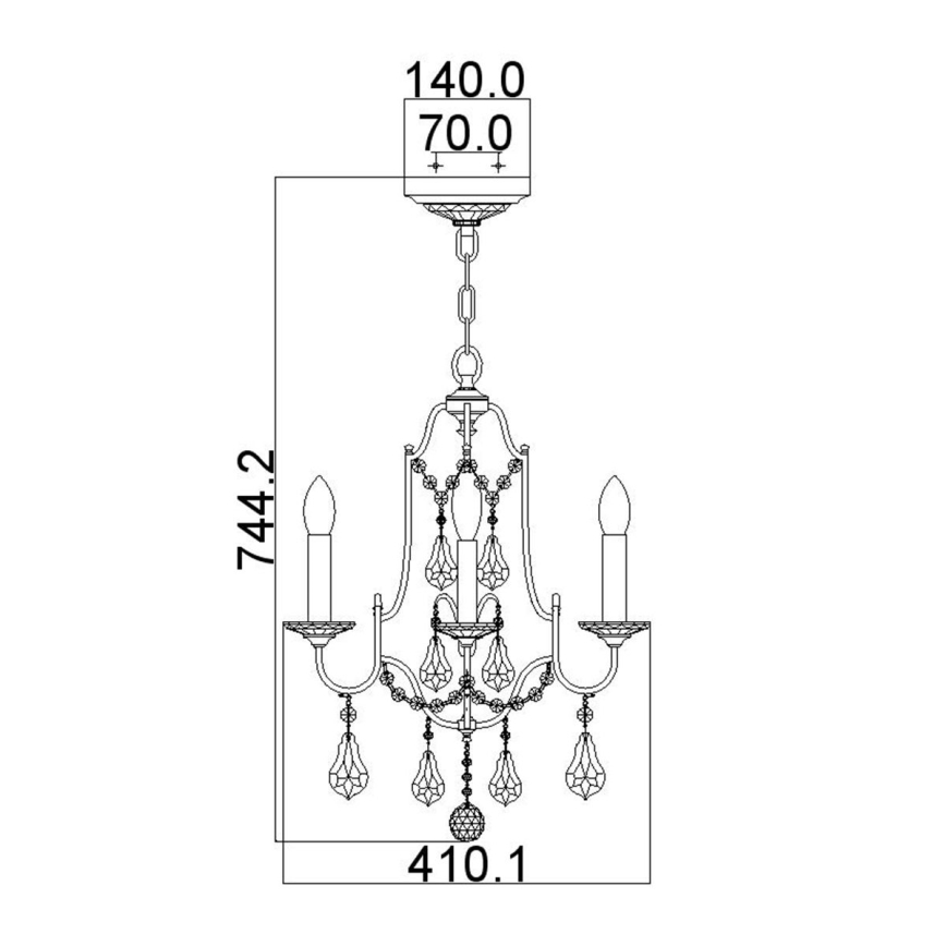 Feiss - Κρεμαστό φωτιστικό οροφής VALENTINA 4xE14/60W/230V