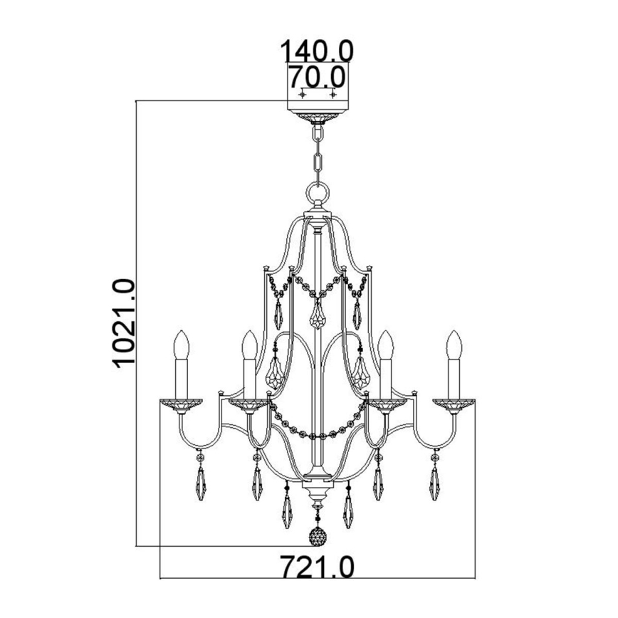 Feiss - Κρεμαστό φωτιστικό οροφής VALENTINA 6xE14/60W/230V