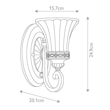 Feiss - Φωτιστικό τοίχου DRAWING ROOM 1xE27/60W/230V