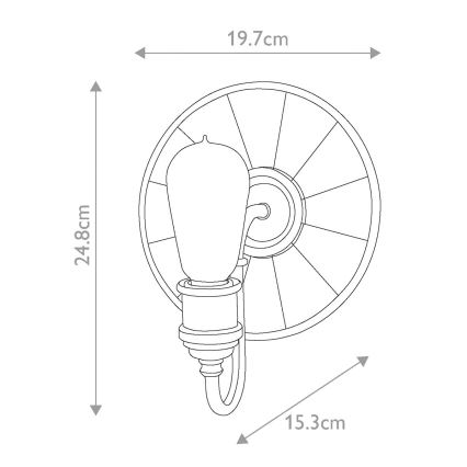 Feiss - Φωτιστικό τοίχου URBAN RENEWAL 1xE27/100W/230V μπρονζέ