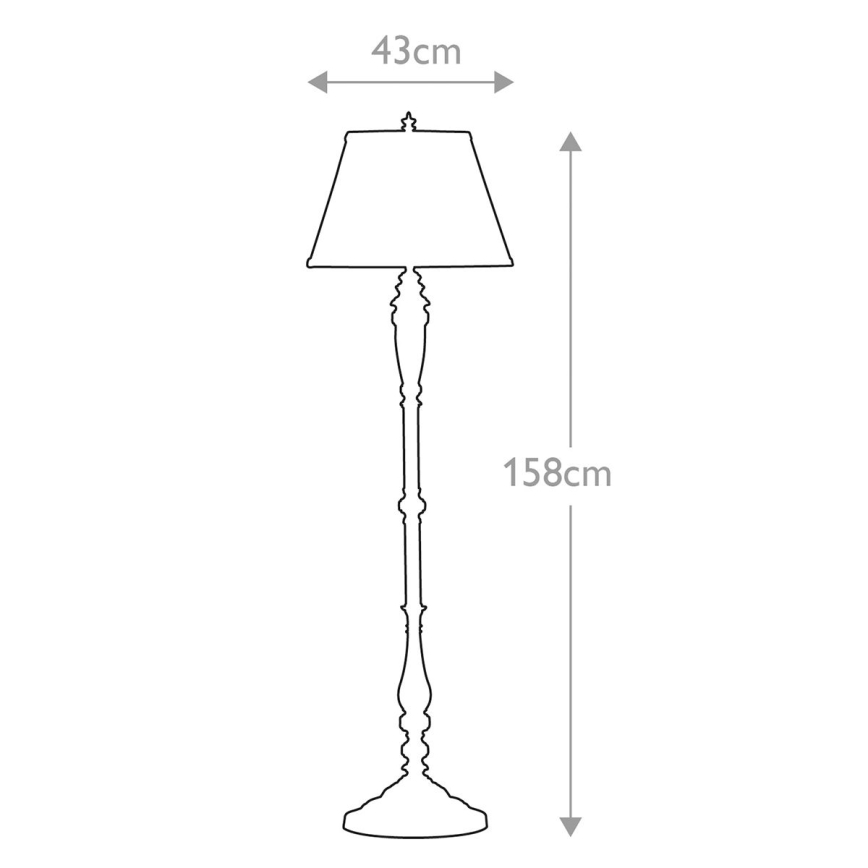 Feiss - Επιδαπέδια λάμπα LINCOLNDALE 1xE27/60W/230V μπρονζέ/μπεζ