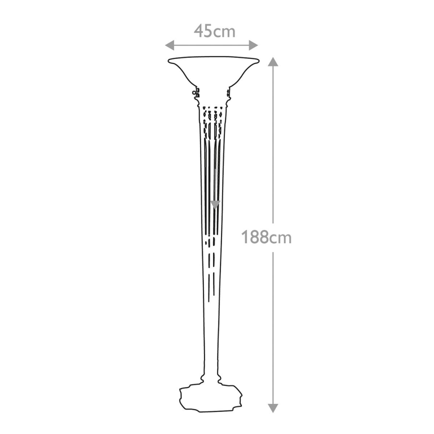 Feiss - Επιδαπέδια λάμπα OPERA 1xE27/100W/230V μπρονζέ/μπεζ