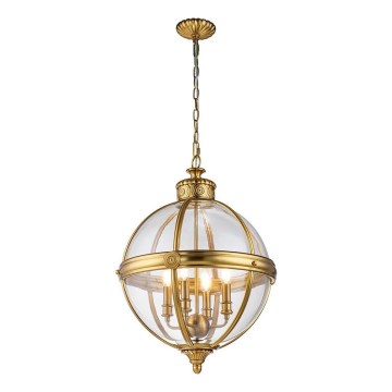 Feiss - Κρεμαστό φωτιστικό οροφής ADAMS 4xE14/60W/230V χρυσό