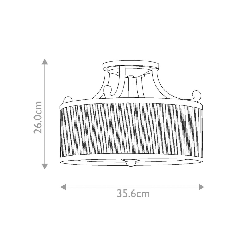 Feiss - Πλαφονιέρα οροφής ABBEY 3xE27/100W/230V μπεζ