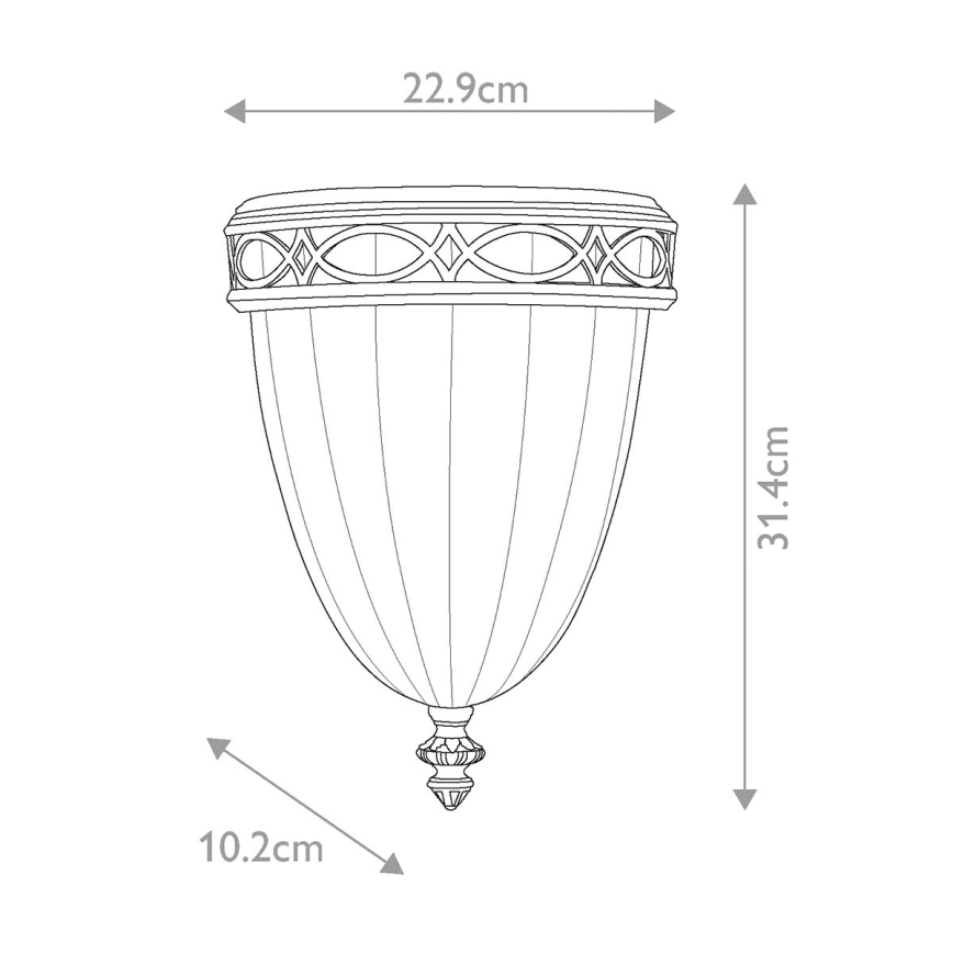 Feiss - φωτιστικό τοίχου DRAWING ROOM 1xE27/60W/230V μπρονζέ