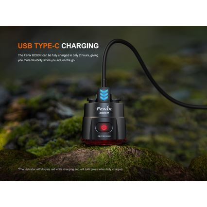 Fenix BC06R - LED Dimmable επαναφορτιζόμενο φως ποδηλάτου LED/USB IP66 90 lm 24,5 h 560 mAh