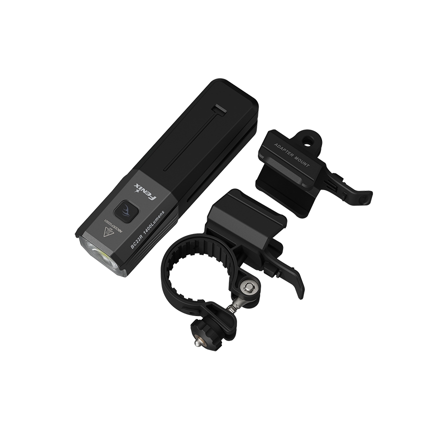Fenix BC22R - Ρυθμιζόμενο επαναφορτιζόμενο LED φανάρι ποδηλάτου LED/USB 3400 mAh IP66 1400 lm 41 h μαύρο