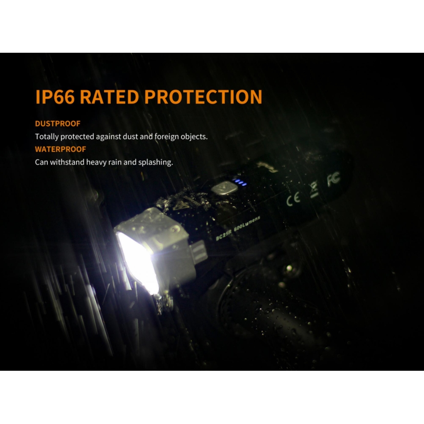 Fenix BC25R - LED Επαναφορτιζόμενο φωτιστικό ποδηλάτου LED / USB IP66