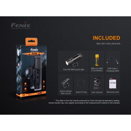 Fenix BC26R - LED Επαναφορτιζόμενο φως ποδηλάτου LED / USB IP68 1600 lm 65 ώρες