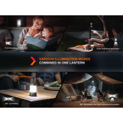 Fenix CL26RPROOLI - LED Dimming φορητό επαναφορτιζόμενο φωτιστικό LED/USB IP66 650 γυαλιστερό 408 h 5000 mAh πράσινο