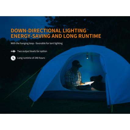 Fenix CL26RRED - LED Dimming φορητό επαναφορτιζόμενο φωτιστικό LED/USB/2xCR123A IP66 400 γυαλιστερό 400 h 2600 mAh πορτοκαλί